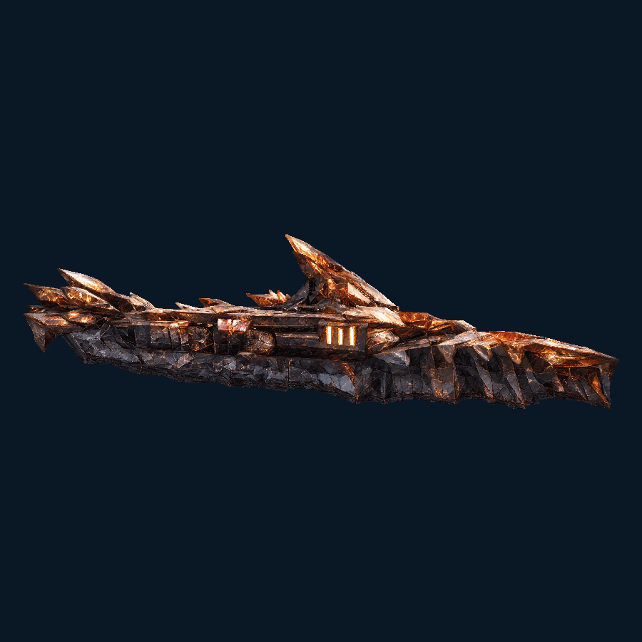 Amberaxis Pursuit Destroyer — Left view