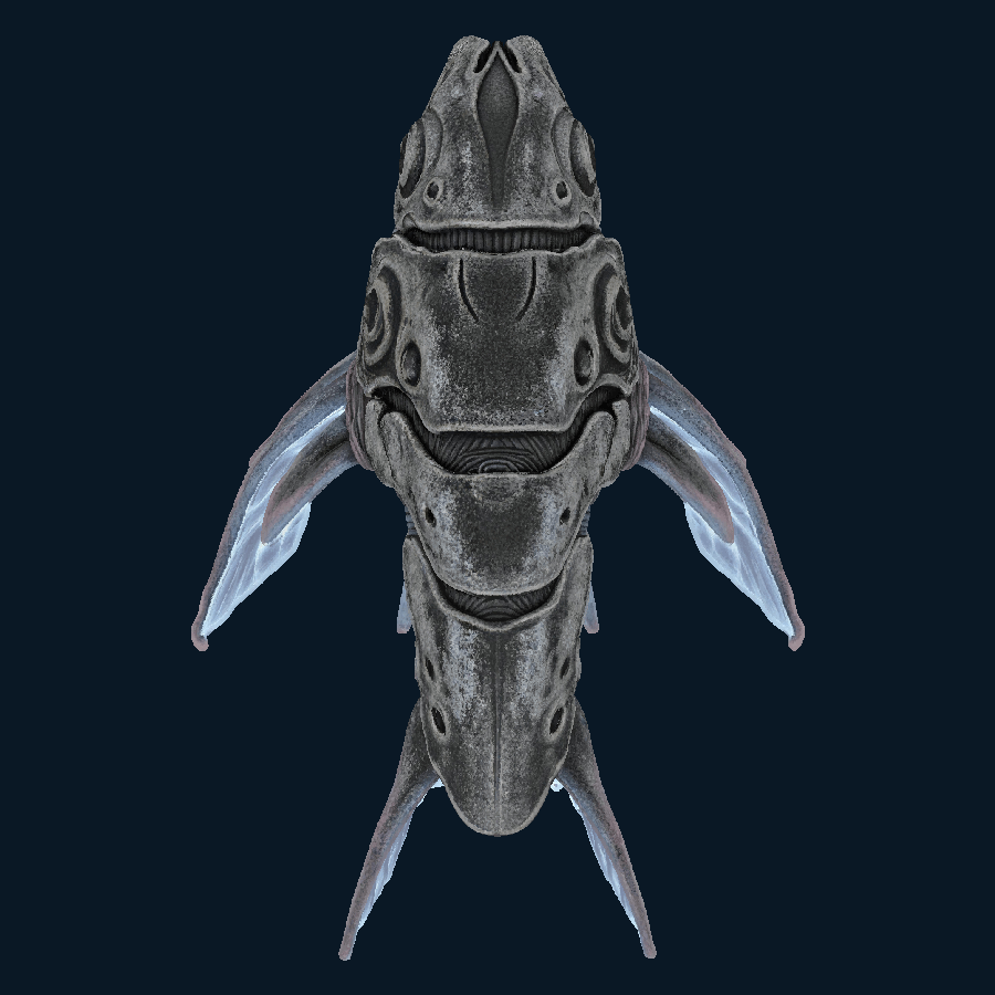 Ashen Sentinel — top model view