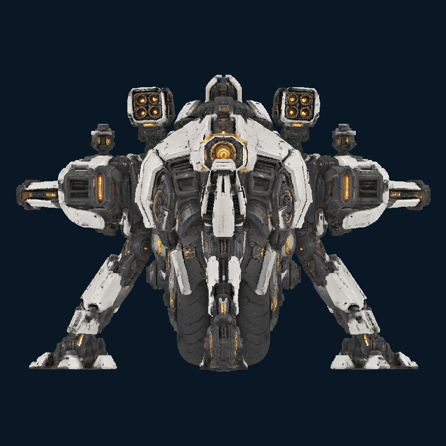 BombardHexapod Configuration 1 — Rear view