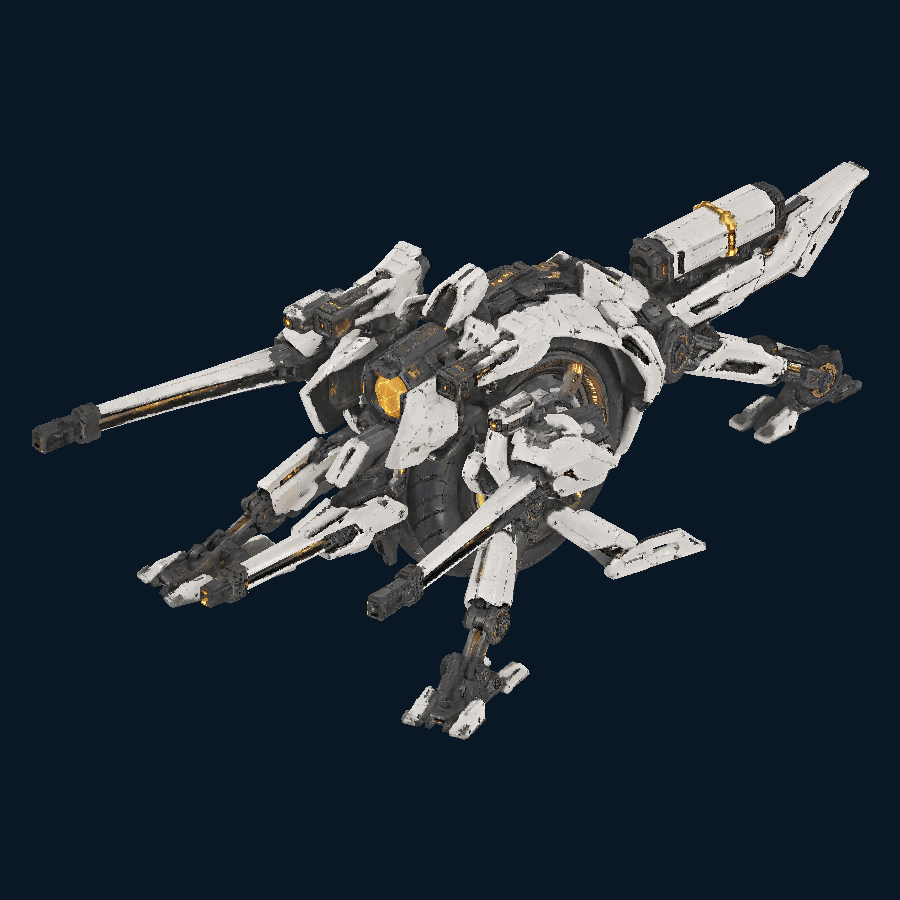 BombardHexapod Configuration 1 model overview