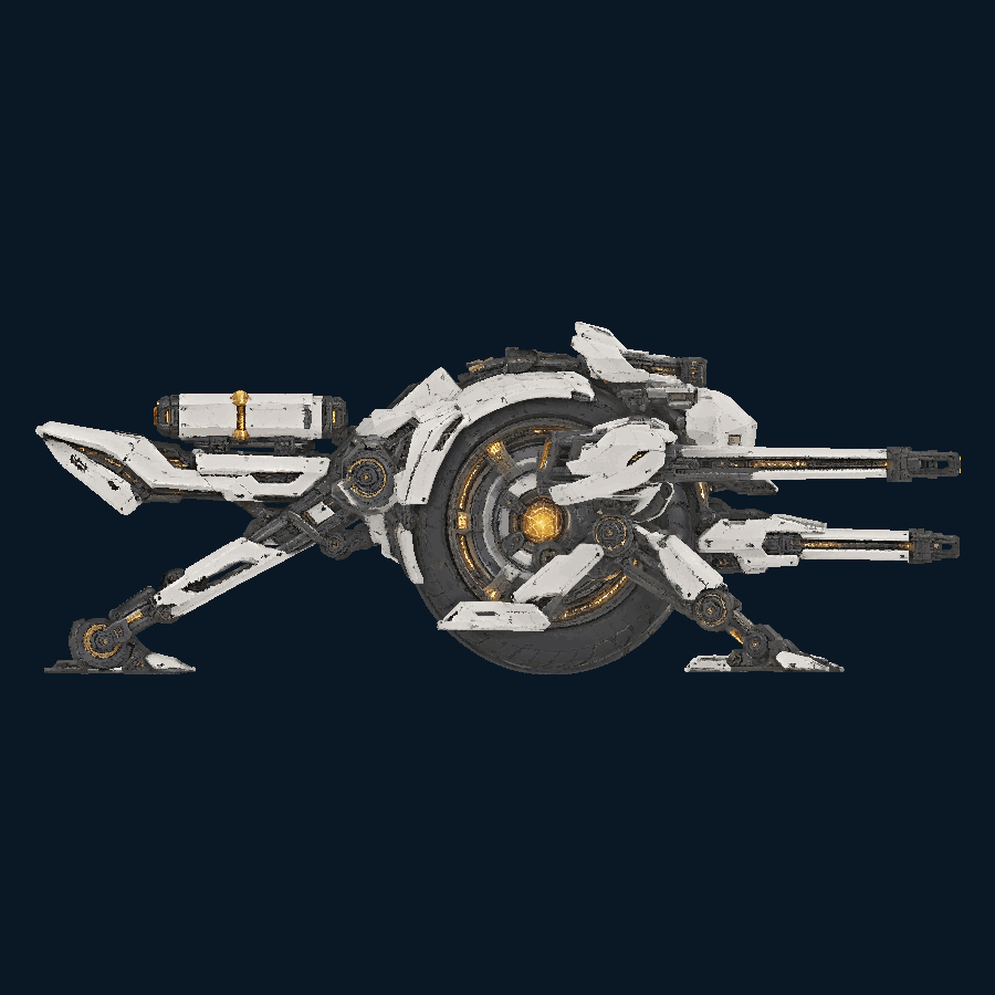 BombardHexapod Configuration 1 — Left view
