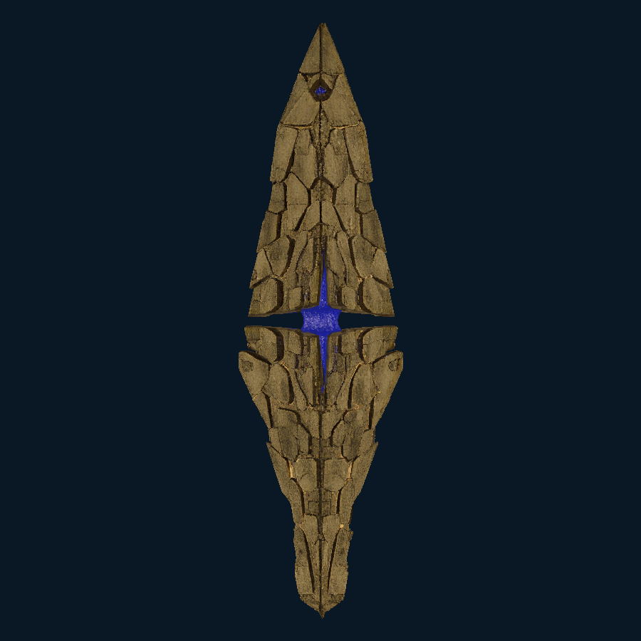 Brassfold — bottom model view