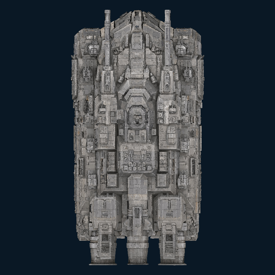 Browguard Super-Heavy-class Land-Space Fortress — top view