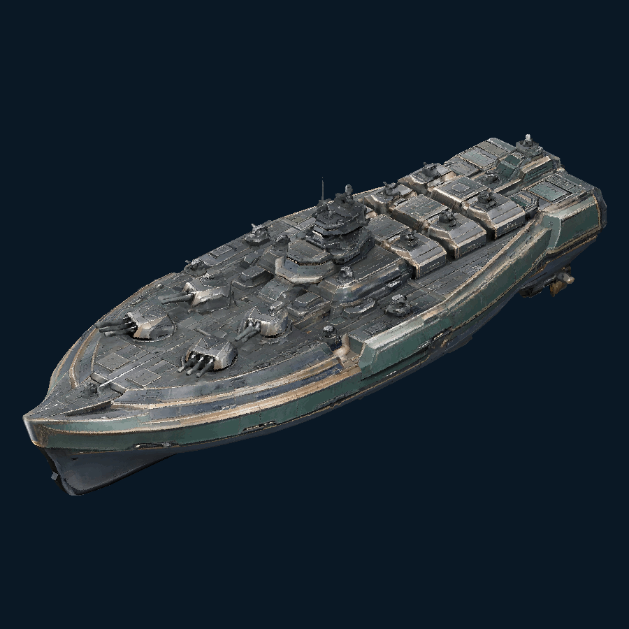 DawnArc Stormvault-class Missile Battleship model overview