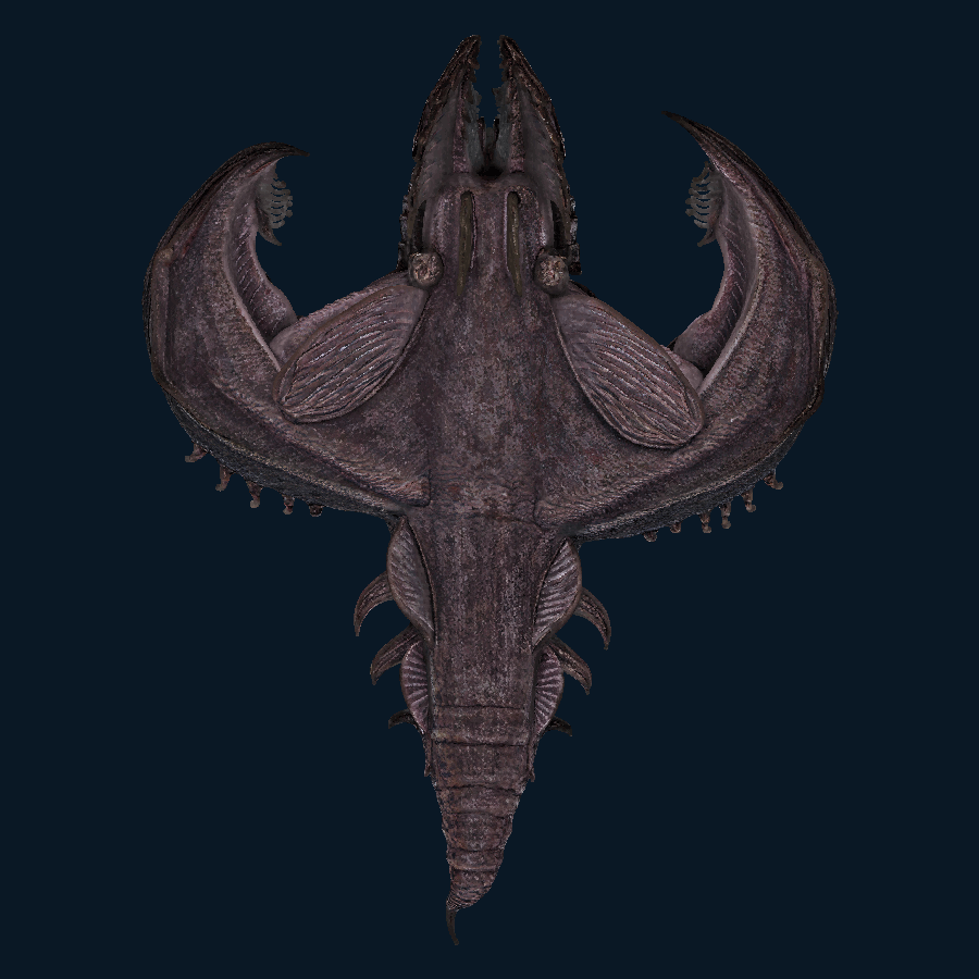 Ebon Seeker-class Battleship — Bottom view