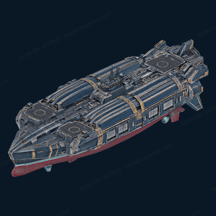 Fluted Skyline-class Fleet Aircraft Carrier model overview