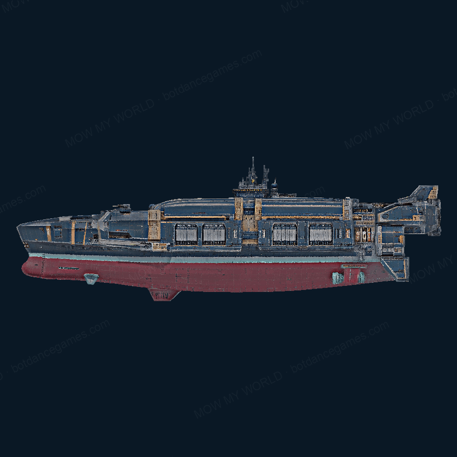 Fluted Skyline-class Fleet Aircraft Carrier — Right view