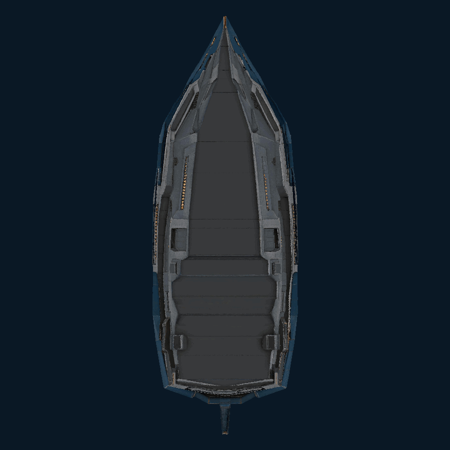 Fluted Skyline — bottom model view
