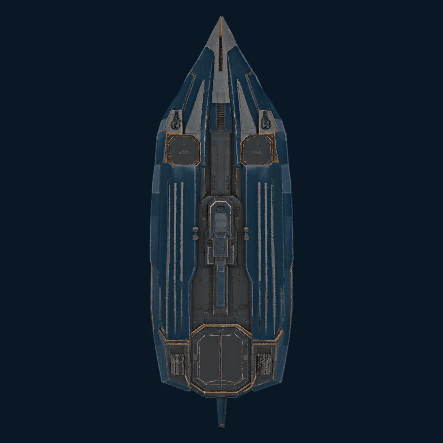 Fluted Skyline — top model view