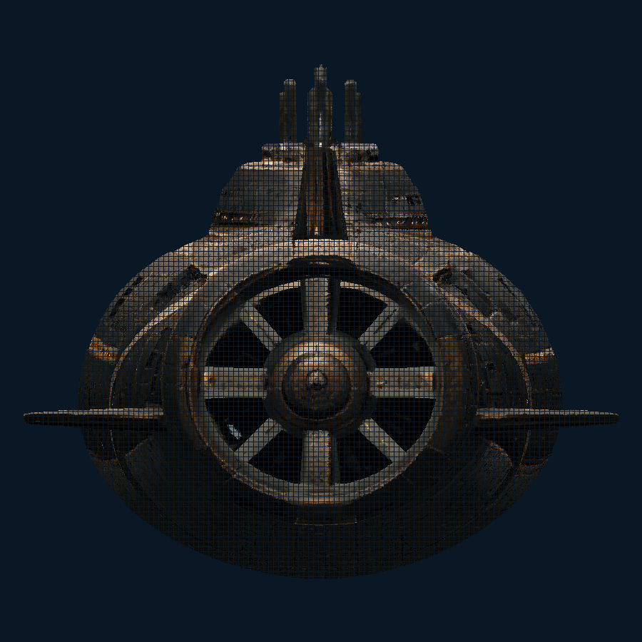 Gildedwake-class Undersea Cruiser — back view