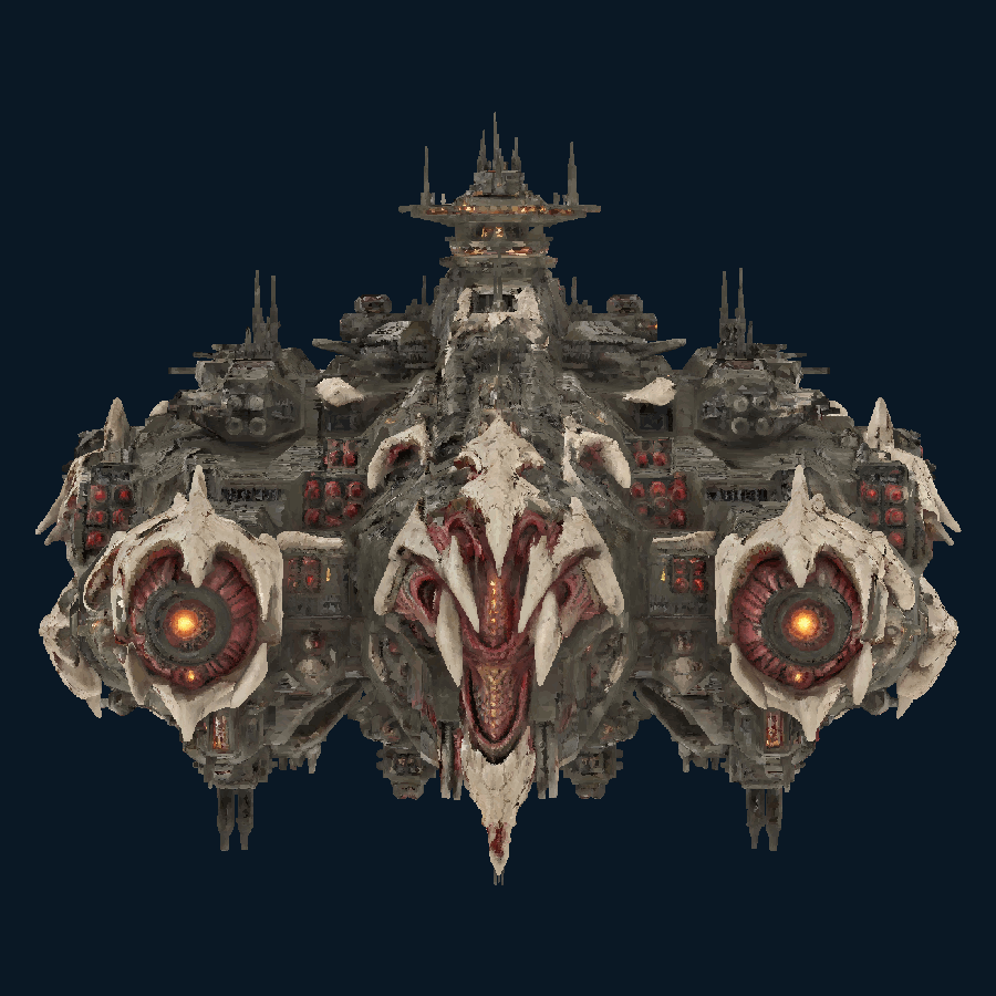 Broodforge Crown Arsenal Ship — Front view