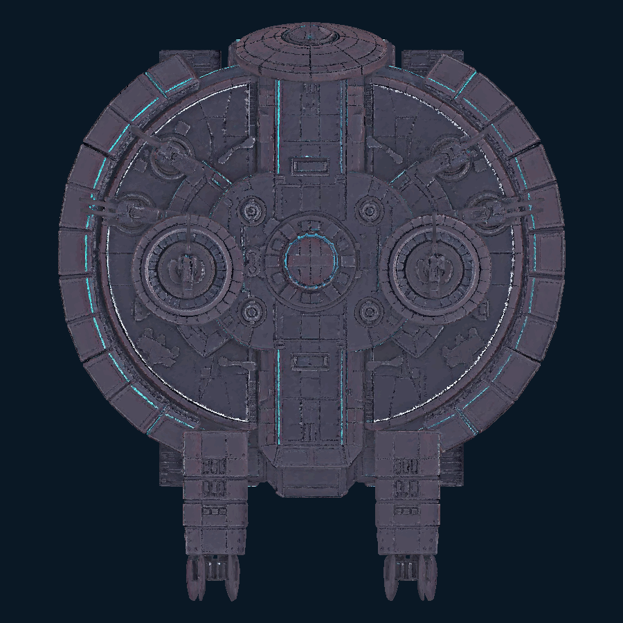 Iron Halo — top model view