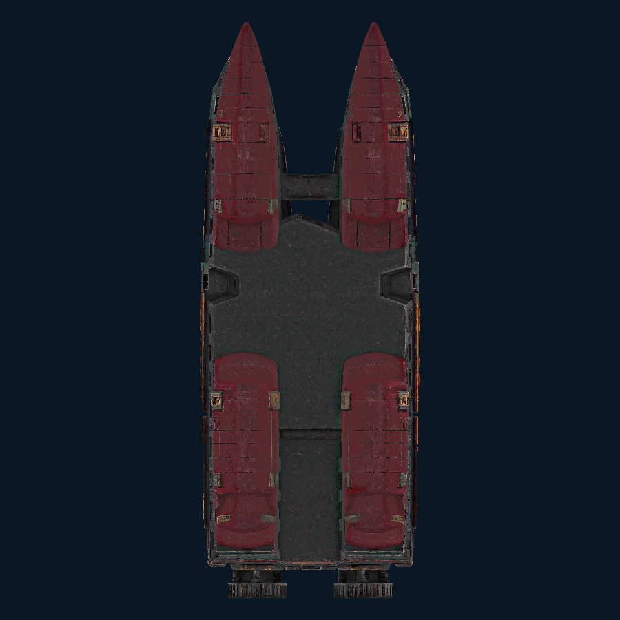 Lamellar Broadwall-class Heavy Battleship — Bottom view