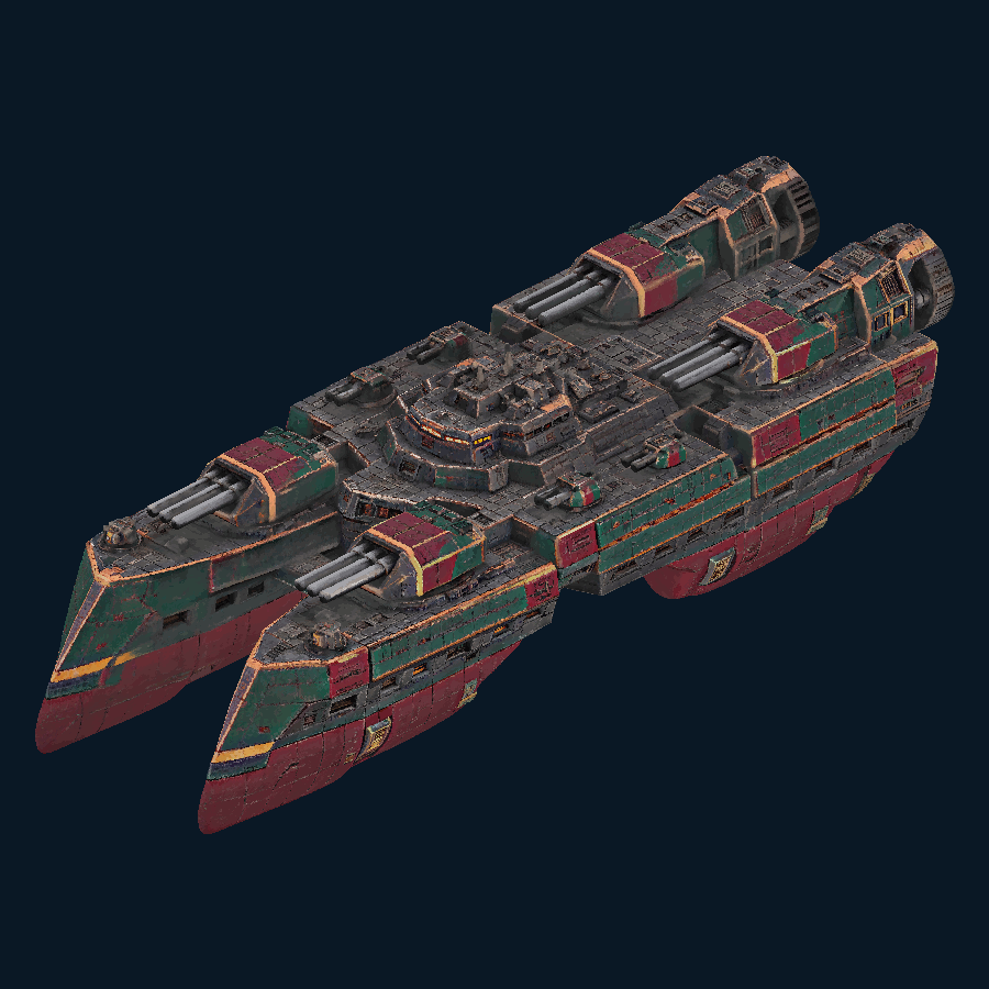 Lamellar Broadwall-class Heavy Battleship model overview