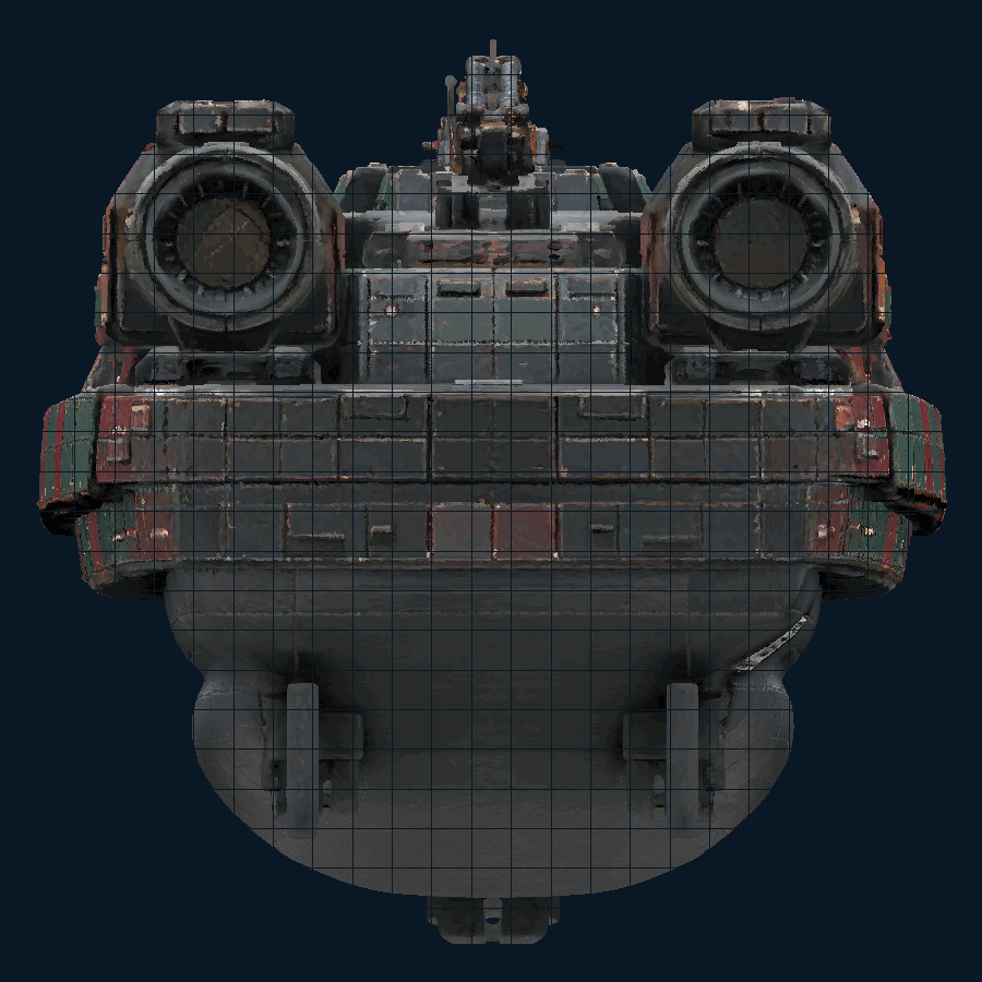 Lamellar Deepservice-class Submarine Tender — Rear view