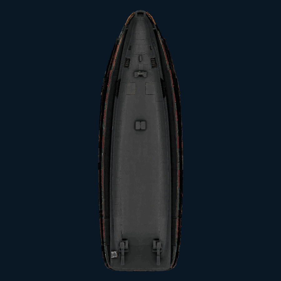 Lamellar Deepservice-class Submarine Tender — Bottom view