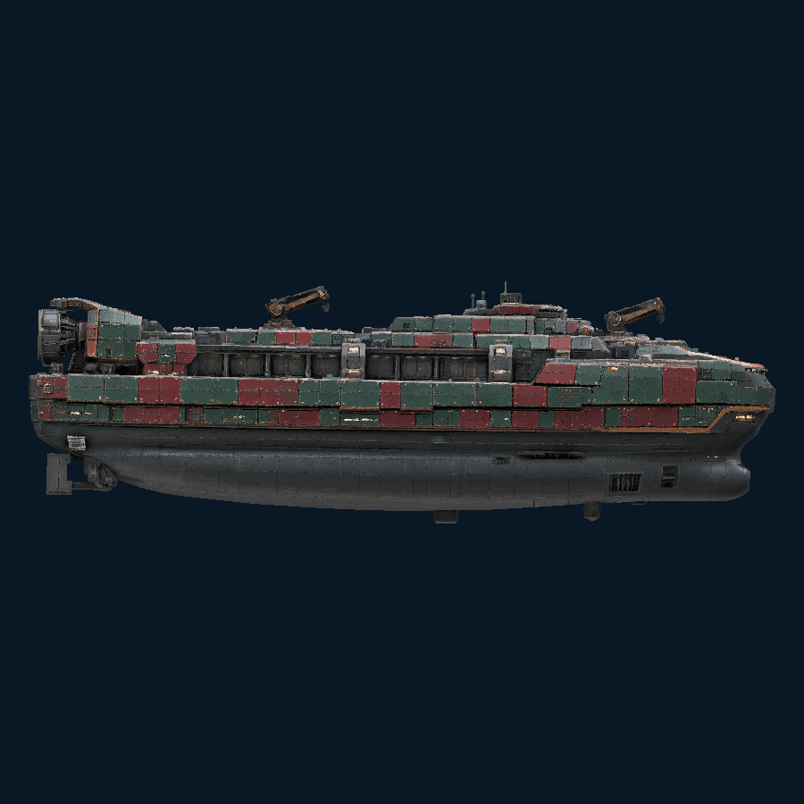 Lamellar Deepservice-class Submarine Tender — Left view