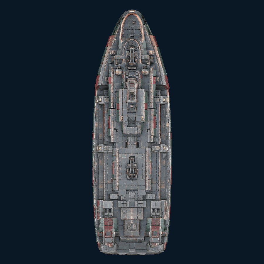 Lamellar Deepservice-class Submarine Tender — Top view