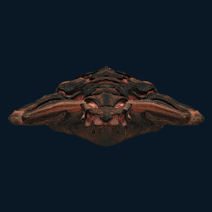 Obsidian Harrow — back model view