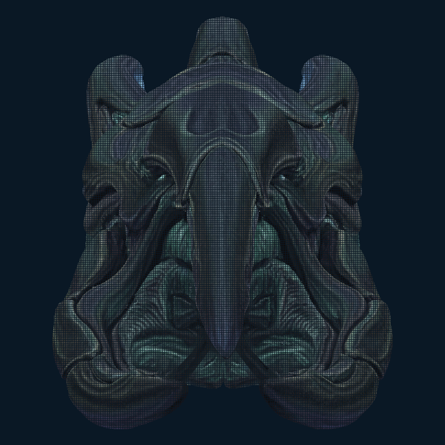 Obsidian Maw — front model view
