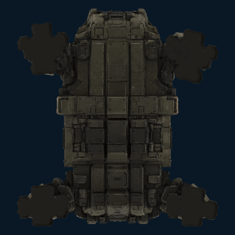 Pressshell NestSiege-class Platform — Bottom view