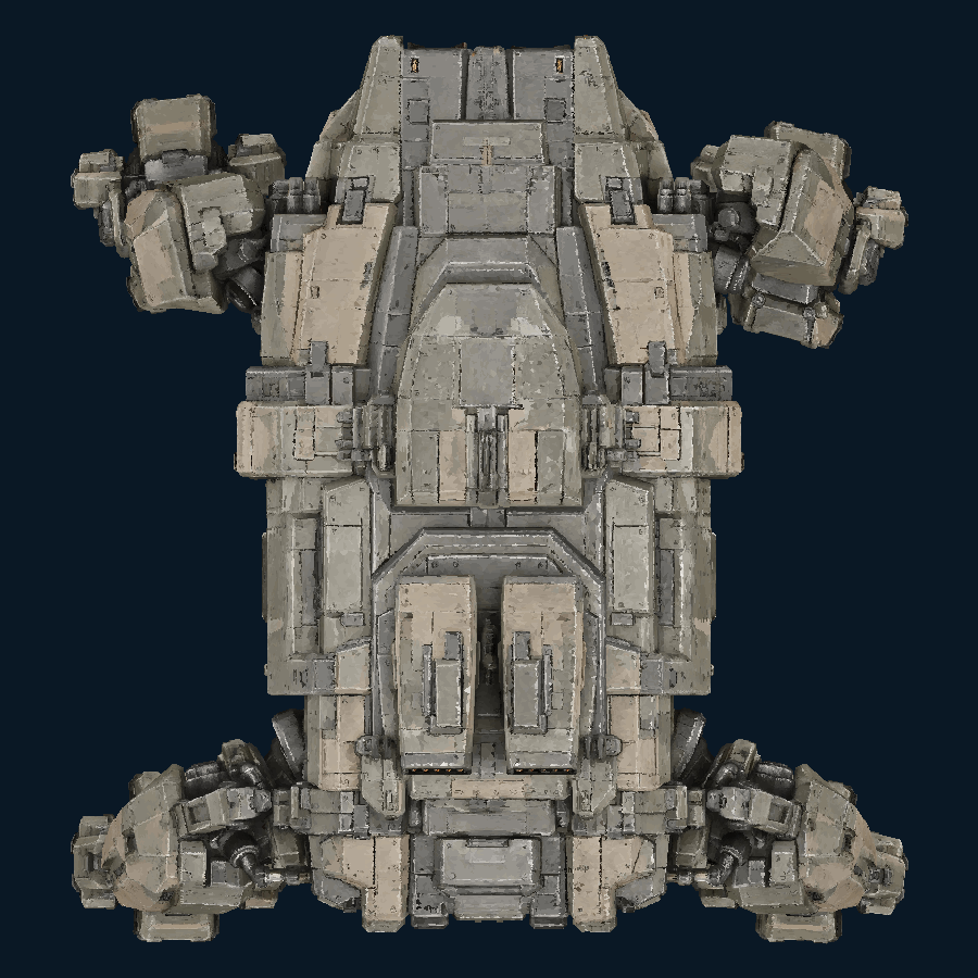 Pressshell NestSiege-class Platform — Top view