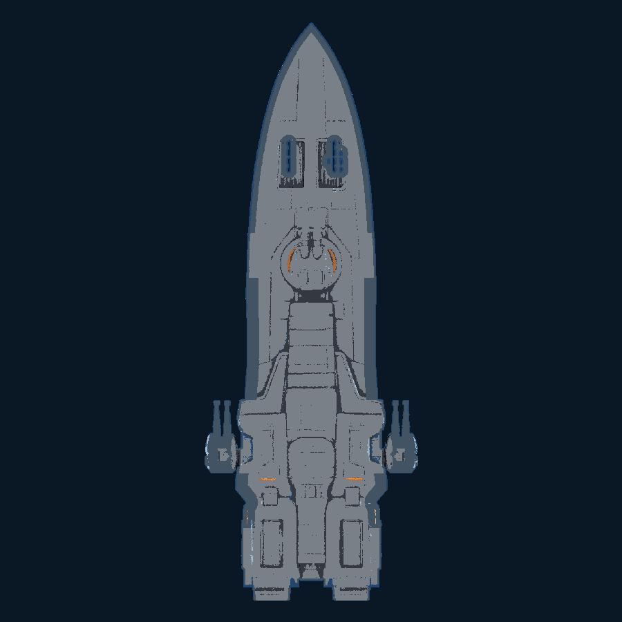 Radiant Blade — bottom model view