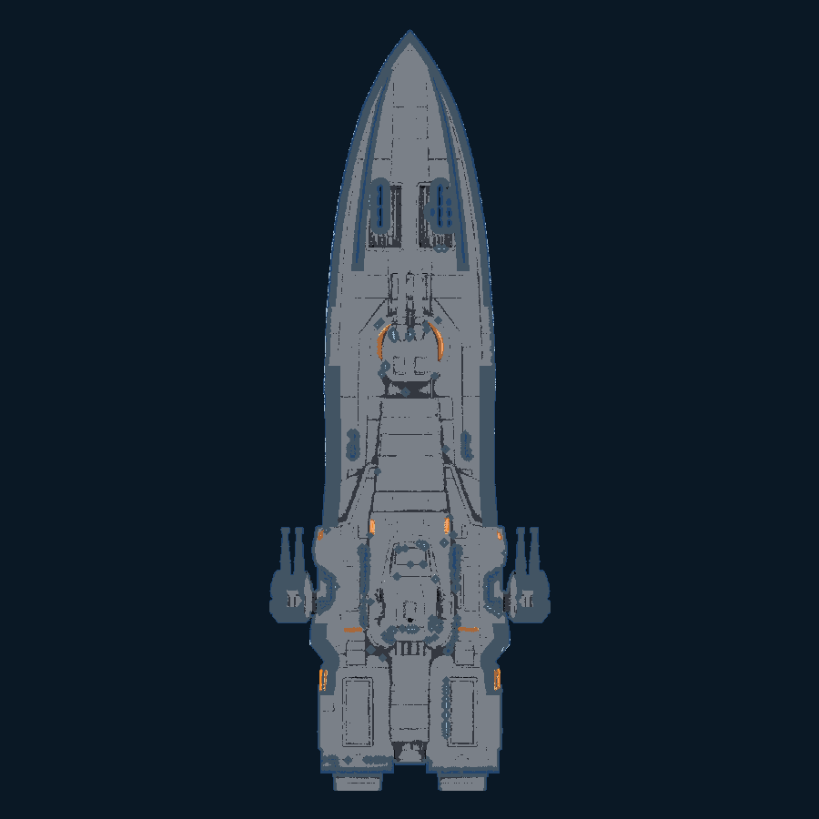 Radiant Blade — top model view