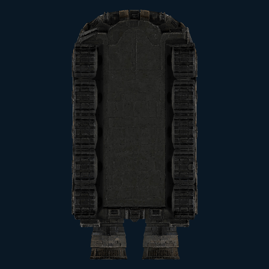 Roundwall 8x8-class Land-Space Fortress — bottom model view