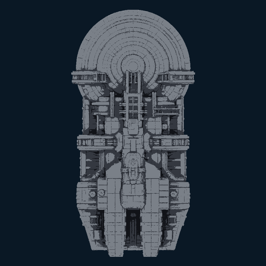 Shadowwall — top model view