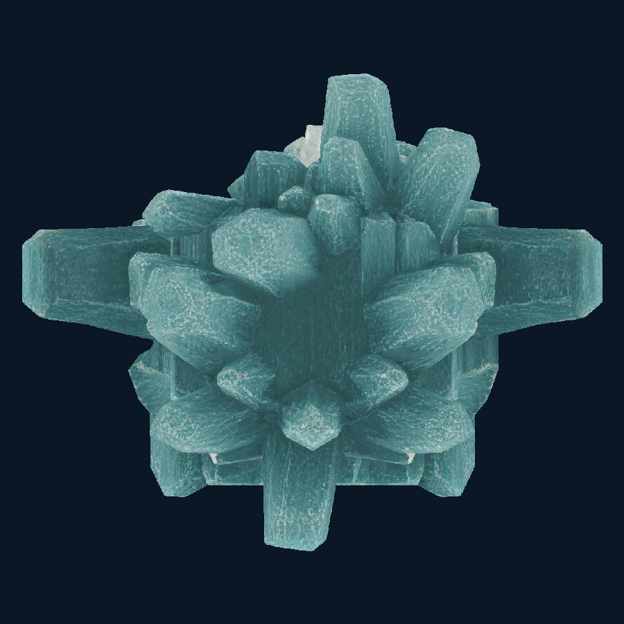 Tideprism Bastion-class Fleet Fortress — Turquoise — back view