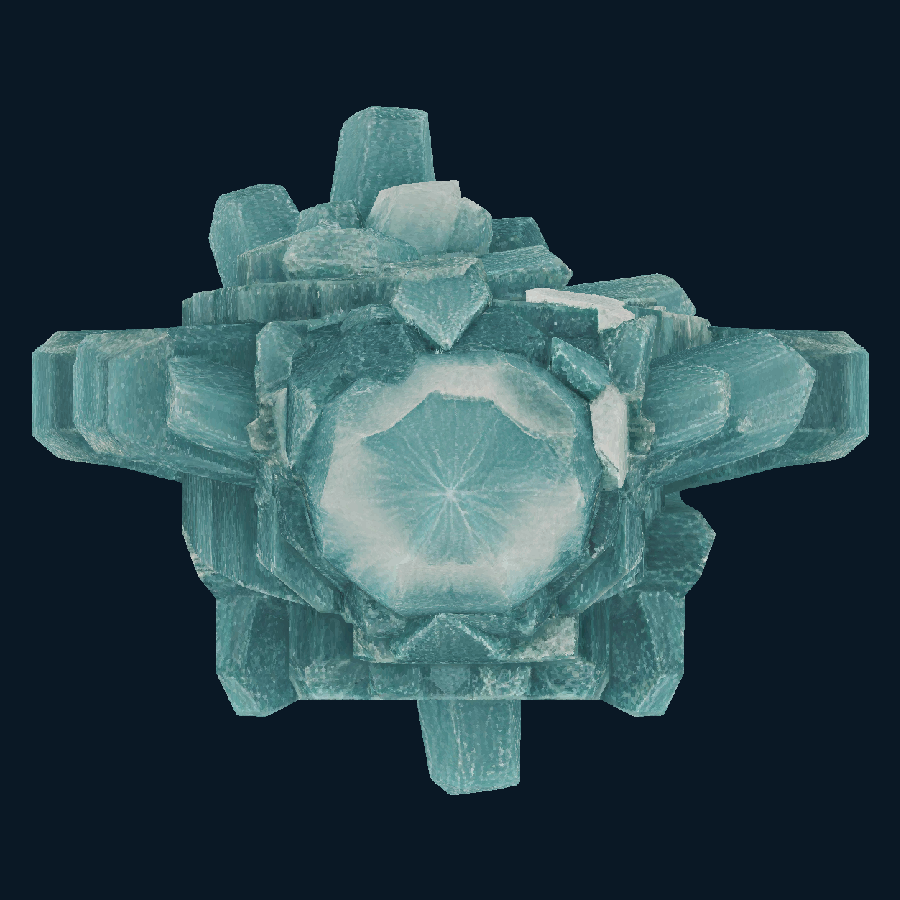 Tideprism Bastion-class Fleet Fortress — Turquoise — front view