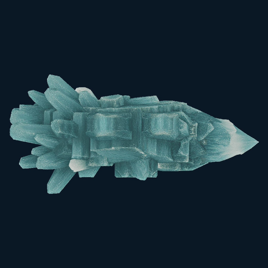 Tideprism Bastion-class Fleet Fortress — Turquoise — left view