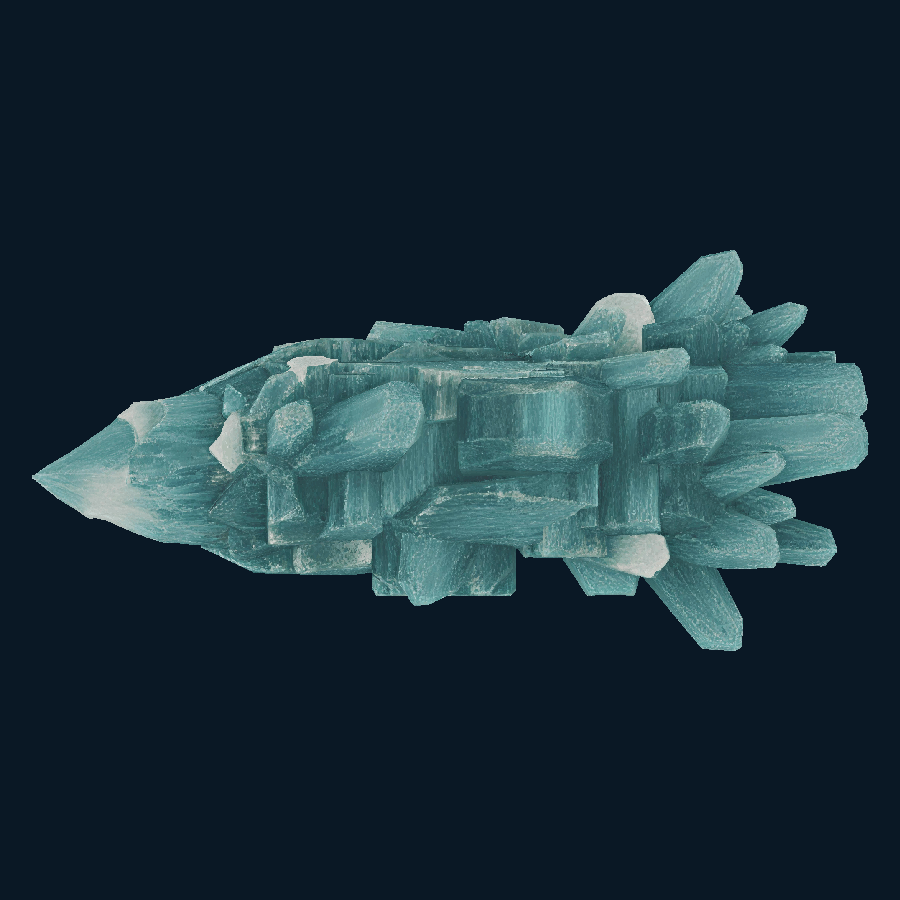 Tideprism Bastion-class Fleet Fortress — Turquoise — right view