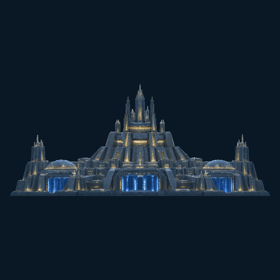 Zaegis Abyss Naval Megacomplex — Front view