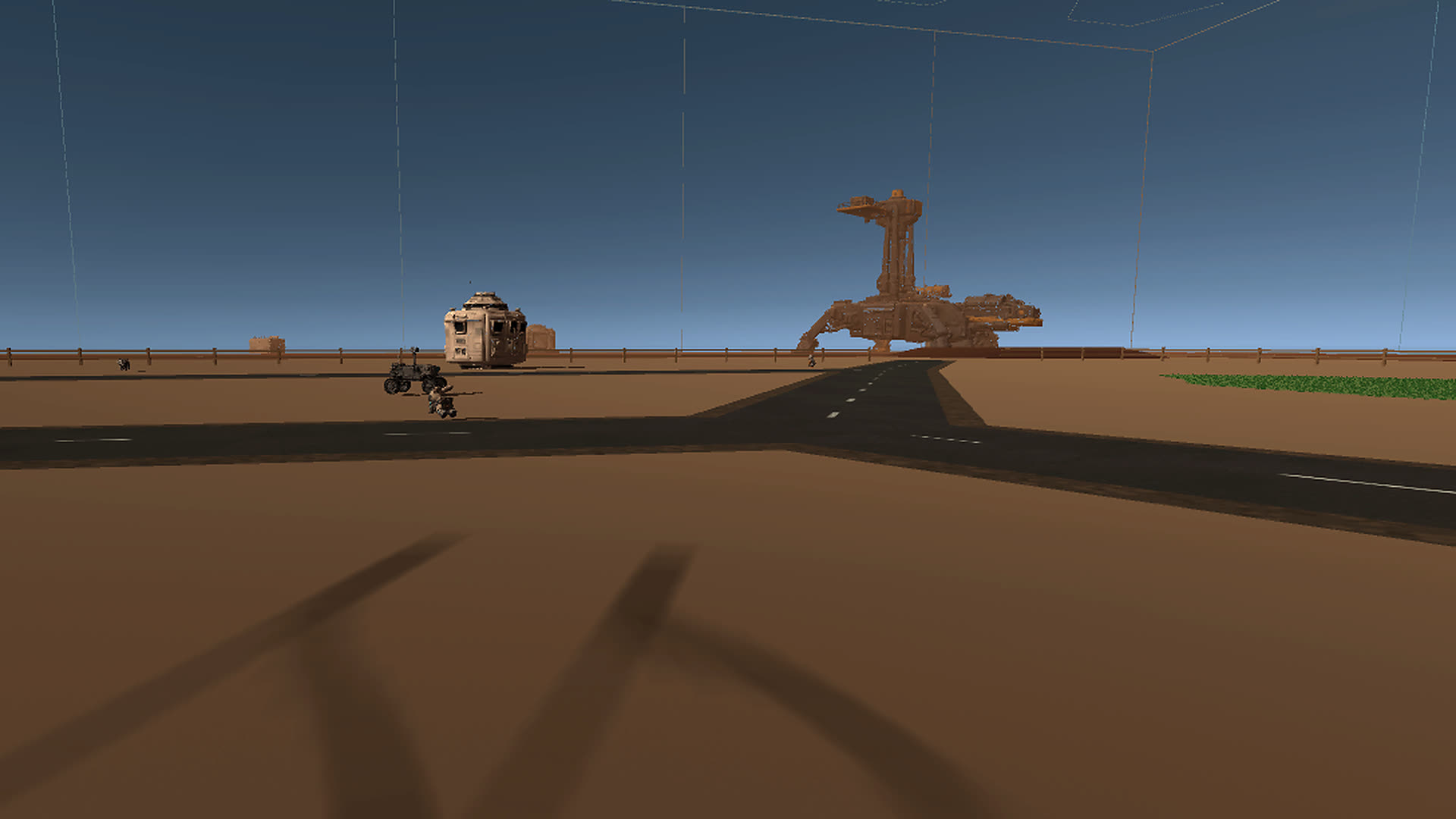 CCBOT driving in a Mars colony service environment